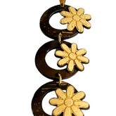 3 Tier Flower Necklace Coconut Earrings